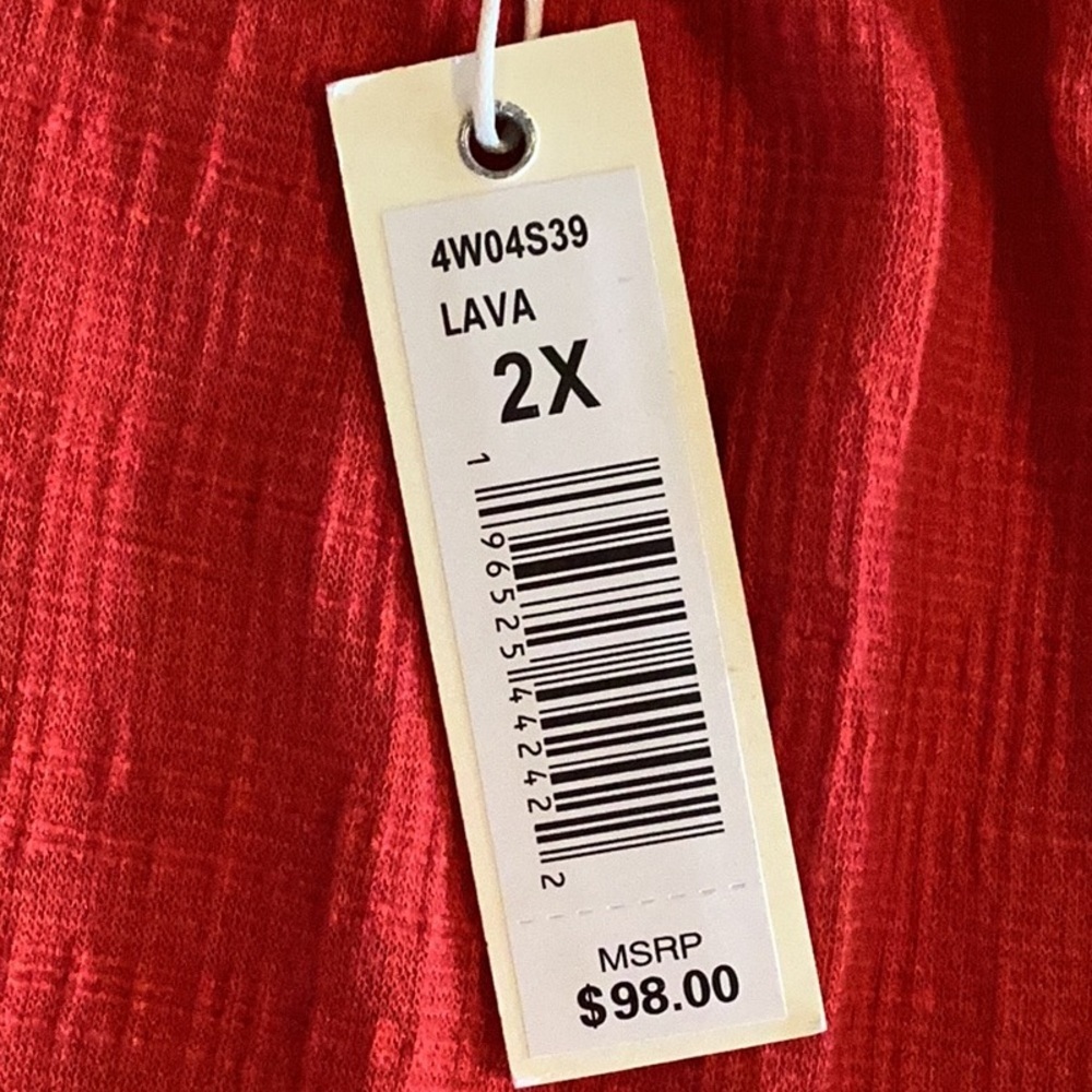 Women's Red Ruffle Sleeve Top - Picture 8 of 14